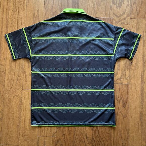 Vintage Umbro Celtic FC Jersey NTL Sponsor Black Green Away Shirt Men XL Y2K - Picture 11 of 12